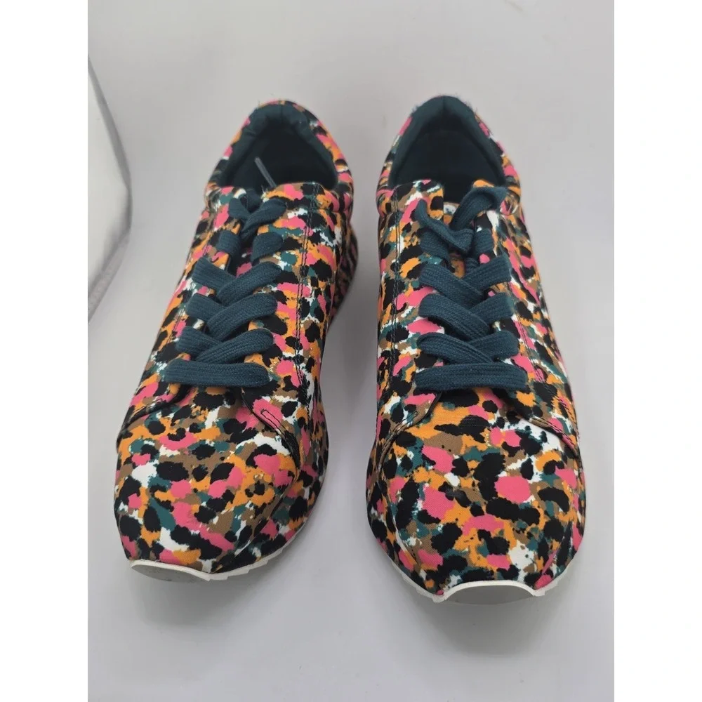 Zara Woman Multicolor Leopard Print Sneakers EU 40 US 9 Floral Casual Shoes